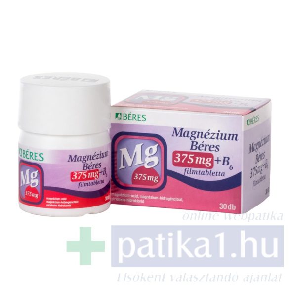 Béres Magnézium 375 mg+B6 filmtabletta 30x