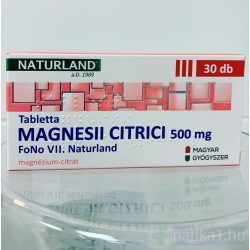 Tabletta Magnesii citrici 500 mg foNo VII. Naturland 30x