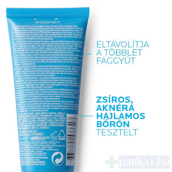 LRP Effaclar faggyúszabályzó arctisztító maszk 100 ml