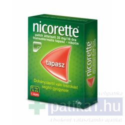   Nicorette patch áttetsző 25 mg/16 óra transz. tapasz 7 db 1 lépés
