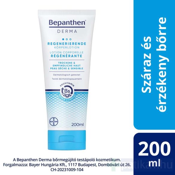 Bepanthen Derma bőrmegújító testápoló 200 ml