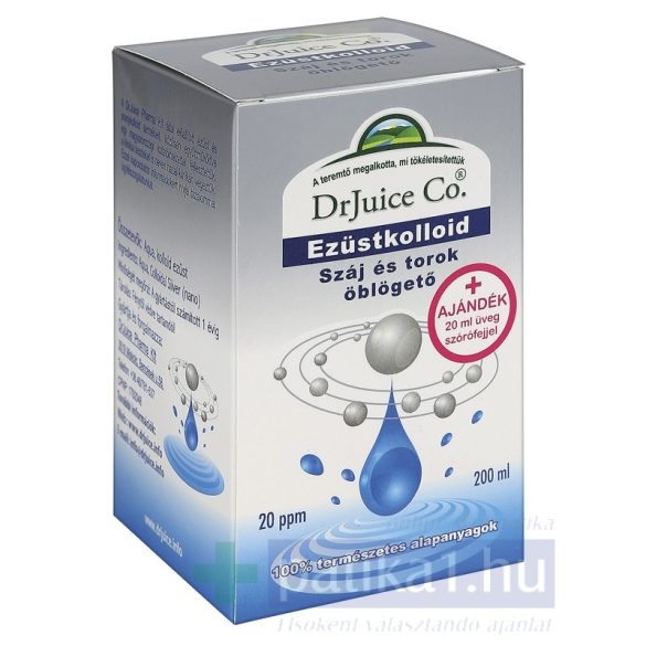 Ezüstkolloid száj- torok öblítő Dr. Juice 200 ml