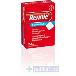 Rennie rágótabletta 24x borsmenta