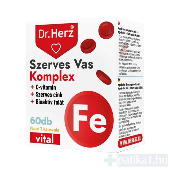 Dr. Herz Szerves vas komplex + cink 60 db tabletta 