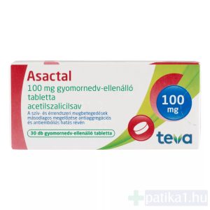 Asactal 100 mg gyomornedv-ellenálló tabletta 30 db