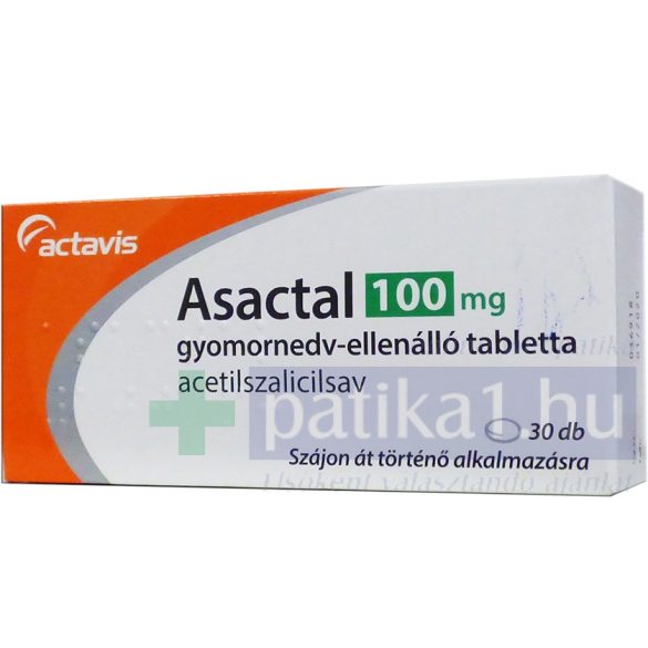 Asactal 100 mg gyomornedv-ellenálló tabletta 30 db