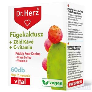 Dr. Herz Fügekaktusz + Zöld kávé + C-vitamin kapszula 60x