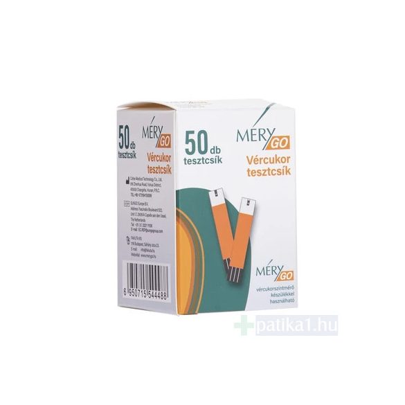 Mérygo tesztcsík vércukormérőhöz 50x