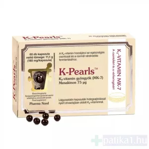K-Pearls K2-vitamin étrendkiegészítő gyöngykapszula Pharma Nord 60x