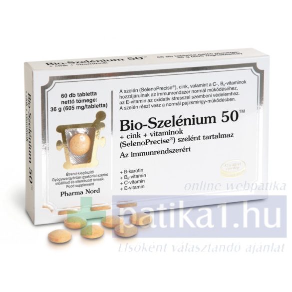 Bio-Szelénium 50 TM + cink +vitaminok 60 db