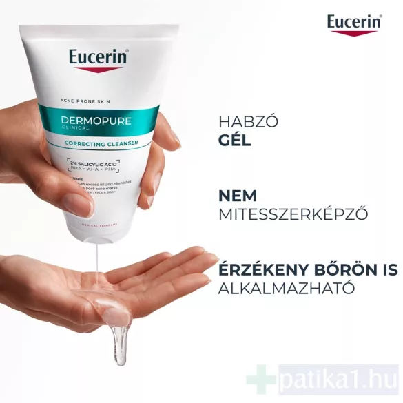 Eucerin DermoPure Clinical Correcting Cleanser Mélytisztító gél 150 ml