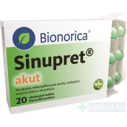 Sinupret Akut 160 mg bevont tabletta 20x