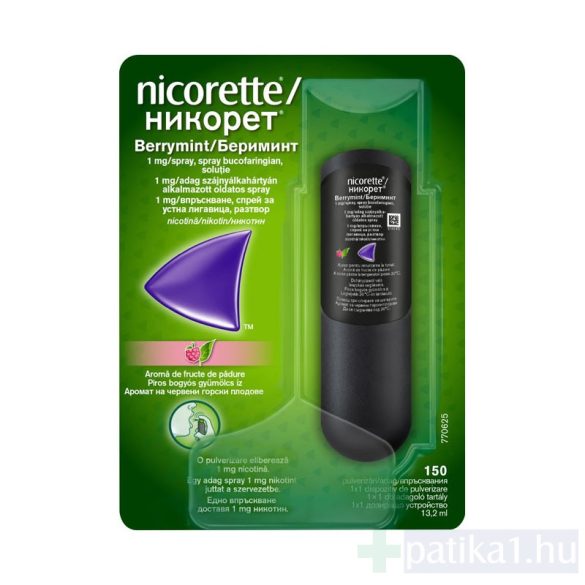 Nicorette Berrymint Quickspray 1 mg/adag szájnyálk. alk. spray 1x