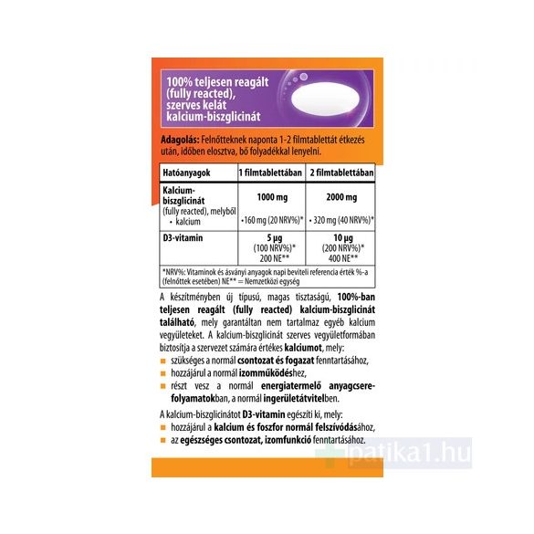 BioCo Kalcium-biszglicinát + D3 filmtabletta megapack 90x