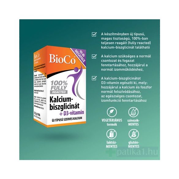 BioCo Kalcium-biszglicinát + D3 filmtabletta megapack 90x