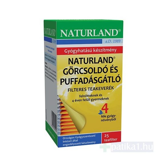 Naturland Görcsoldó és puffadásgátló teakeverék 25 filter