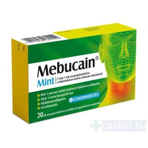 Mebucain Mint szopogató tabletta 2mg/1mg 20x