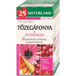 Naturland gyümölcstea Tőzegáfonyával és echinaciával 20x2g