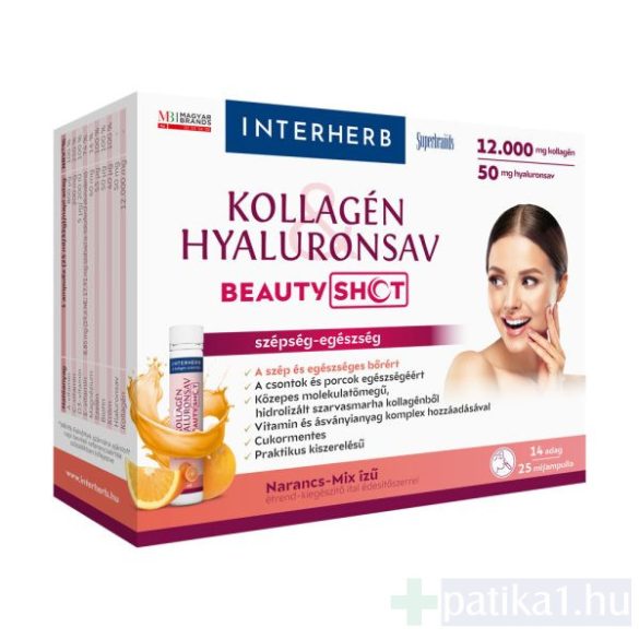 Interherb Kollagén & Hyaluronsav SHOT Beauty 14 db ampulla