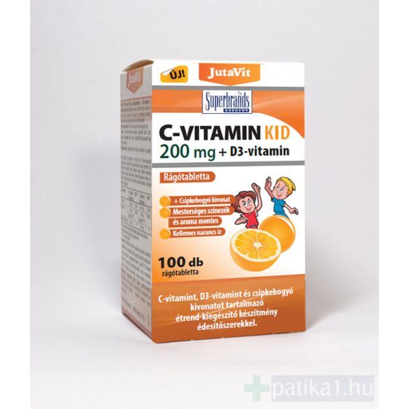 JutaVit C-vitamin 200 mg narancs ízű rágótabletta 100x