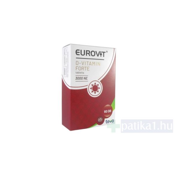 Eurovit D 3000 NE Forte étrendkieg tabletta 60x