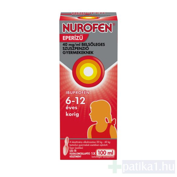 Nurofen 40 mg/ml belsőleges szuszpenzió gyermekeknek eperízű 100 ml