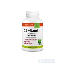   INTERHERB XXL D3-vitamin FORTE 4000 IU lágyzselatin kapszula 90 db