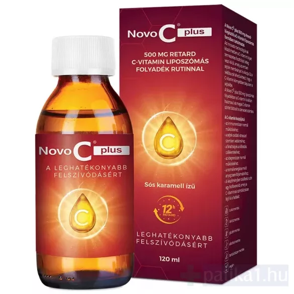 Novo C Plus liposzómás retard C-vitamin 500 mg rutin folyadék 120 ml