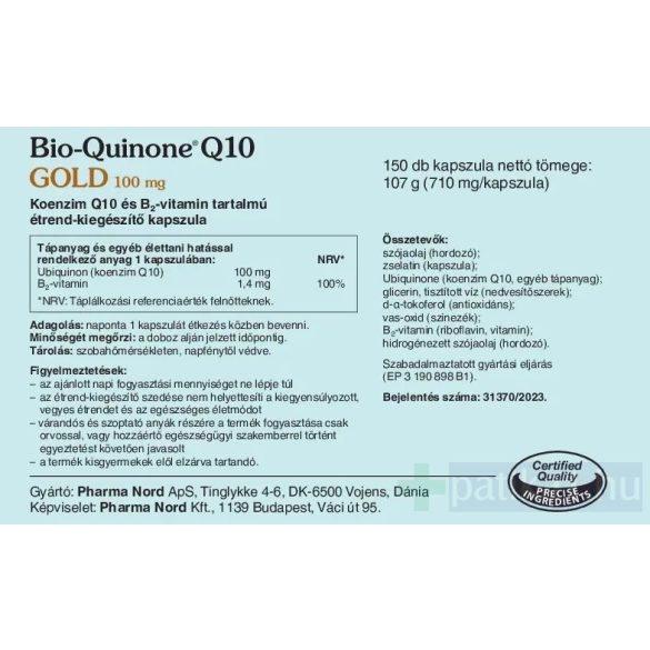 Bio-Quinone Q10 Gold 100 mg kapszula 150x