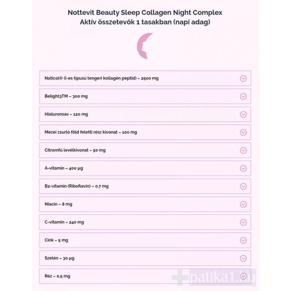 NOTTEVIT BEAUTY SLEEP COLLAGEN NIGHT COMPLEX - ÉJSZAKAI BŐRREGENERÁLÁS (10 TASAK, SZEDER)