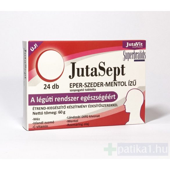 Jutavit Jutasept szopogató tabletta eper-szeder-mentol íz 24x