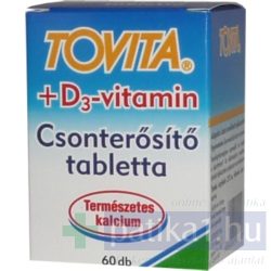 Tovita+D3 vitamin csonterősítő tabletta 60 db