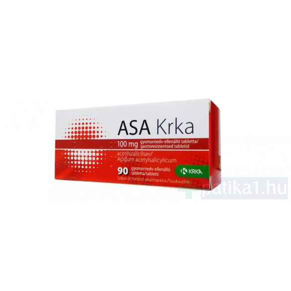 Asa Krka 100 mg gyomornedv-ellenálló tabletta 90x