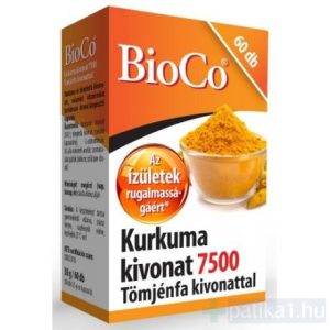 BioCo Kurkuma kivonat 7500 Tömjénfa kivonattal 60 db