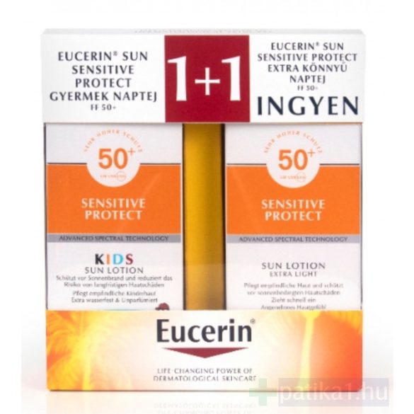 Eucerin Sun Sensitive Protect Gyermek csomag  FF50+ (150+150ml)