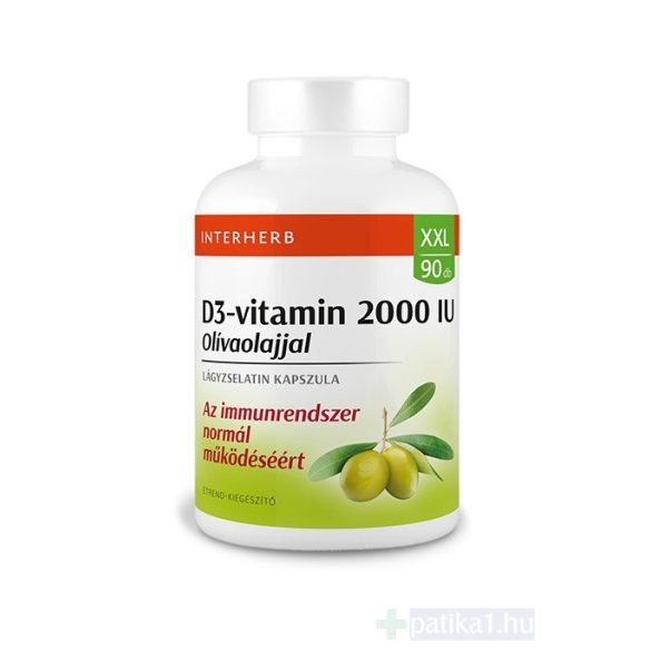 INTERHERB XXL D3-vitamin 2000 IU lágyzselatin kapszula 90 db
