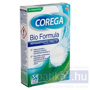 Corega Tabs Bio Formula műfogsortisztító tabletta 30 db
