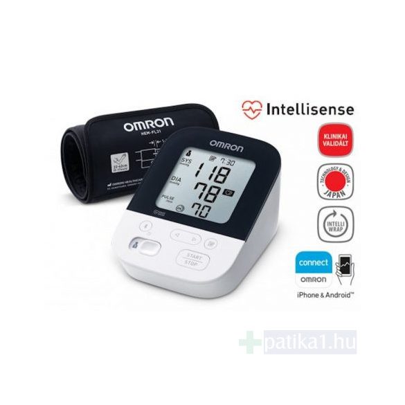 OMRON M4 Intelli IT Intellisense felkaros okos-vérnyomásmérő Bluetooth adatátvitellel  - ingyenes kiszállítással