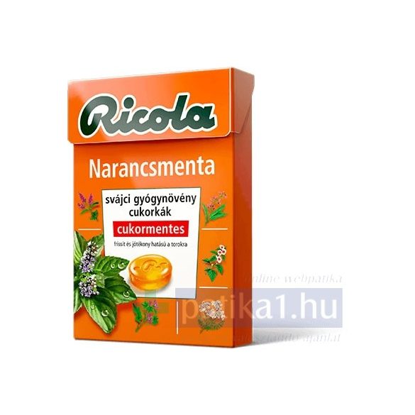 Ricola Orange Mint cukormentes cukorka 40 g