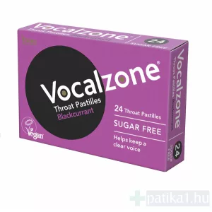 Vocalzone étrendkiegészítő torokpasztilla feketeribizli 24x
