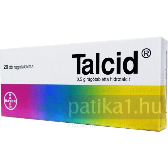 Talcid 0,5 g rágótabletta 20 db