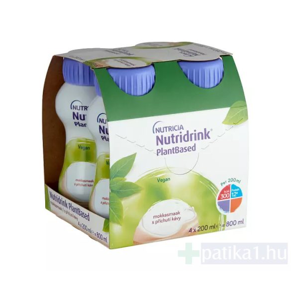 Nutridrink PlantBased speciális élelmiszer mokka 4x200 ml