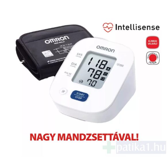 Omron M2+ Intellisense vérnyomásmérő HEM-7146 nagy mandzsettával 