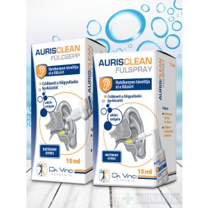 Aurisclean fülspray15 ml fültisztító + ajándék Aurisclean fülcsepp 30ml 