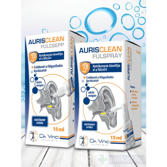 Aurisclean fülspray15 ml fültisztító + ajándék Aurisclean fülcsepp 30ml 
