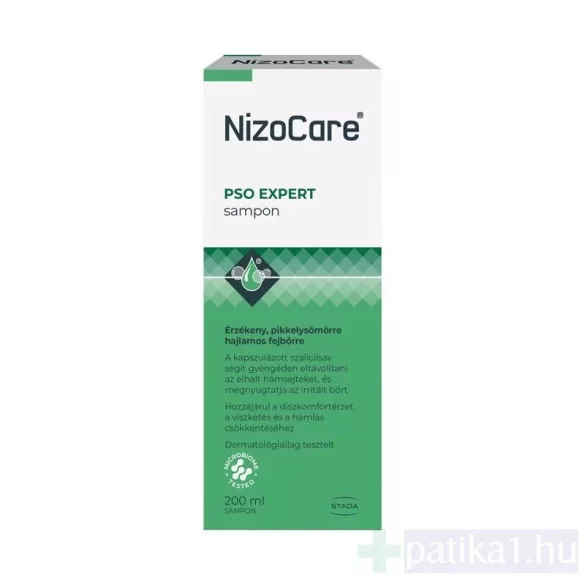 NizoCare PSO Expert sampon érzékeny, pikkelysömörre hajlamos fejbőrre 200 ml 