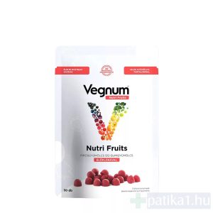 VEGNUM NUTRI FRUITS ÉLŐFLÓRÁVAL (30 GUMICUKOR, PIROS GYÜMÖLCSÖS)