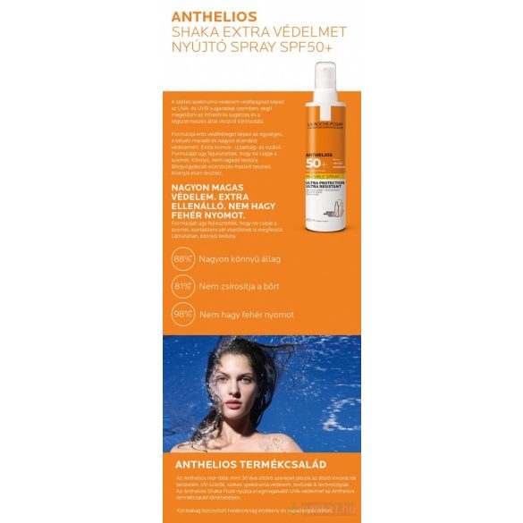 LRP Anthelios Shaka láthatatlan napvédő spray SPF50+ 200 ml