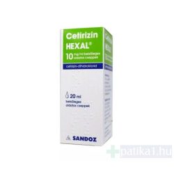 Cetirizin Hexal 10 mg/ml belsőleges oldatos cseppek 20 ml