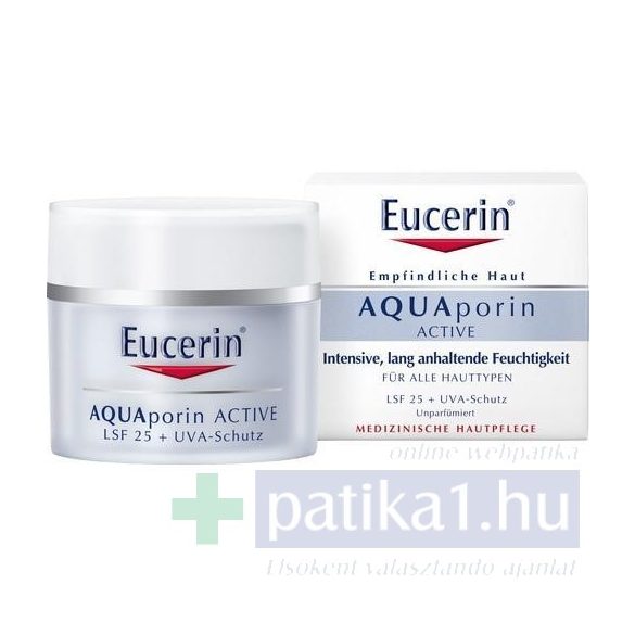 Eucerin AQUAporin ACTIVE Hidratáló arckrém normál bőrre UV-szűrővel 50 ml